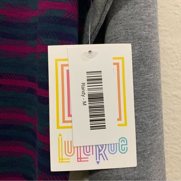 LULAROE TOP WOMEN’S M PINK GRAY BRIGHT COMFORTABLE RAGLAN T-SHIRT. - Picture 9 of 12